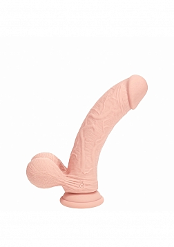 RealRock - Rechargeable - Dual Layered - Liquid Silicone - Vibrating - Curved - Weighted Balls 6\