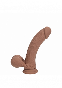 RealRock - Rechargeable - Dual Layered - Liquid Silicone - Vibrating - Curved - Weighted Balls 6\