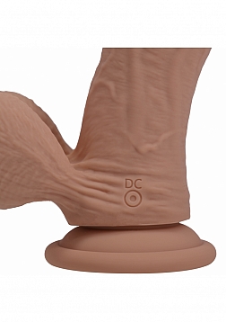 RealRock - Rechargeable - Dual Layered - Liquid Silicone - Vibrating - Curved - Weighted Balls 6\