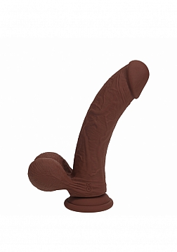 RealRock - Rechargeable - Dual Layered - Liquid Silicone - Vibrating - Curved - Weighted Balls 7\