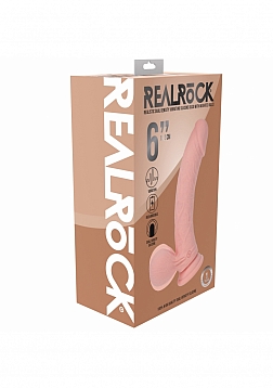 RealRock - Rechargeable - Dual Layered - Liquid Silicone - Vibrating - Curved - Weighted Balls 6\