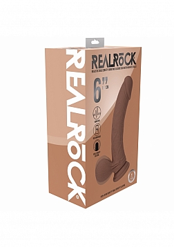 RealRock - Rechargeable - Dual Layered - Liquid Silicone - Vibrating - Curved - Weighted Balls 6\