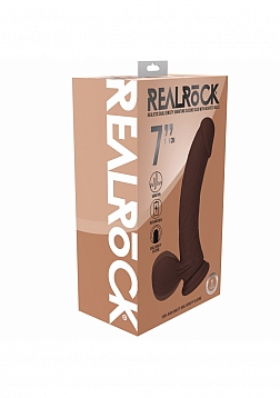 RealRock - Rechargeable - Dual Layered - Liquid Silicone - Vibrating - Curved - Weighted Balls 7\