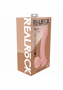RealRock - Rechargeable - Dual Layered - Liquid Silicone - Vibrating - Curved - Weighted Balls 7\