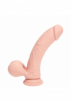 RealRock - Rechargeable - Dual Layered - Liquid Silicone - Vibrating - Curved - Weighted Balls 7\