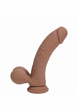 RealRock - Rechargeable - Dual Layered - Liquid Silicone - Vibrating - Curved - Weighted Balls 7\