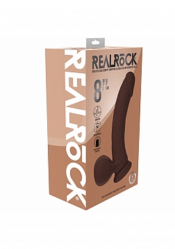 RealRock - Rechargeable - Dual Layered - Liquid Silicone - Vibrating - Curved - Weighted Balls 8\