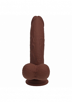 RealRock - Rechargeable - Dual Layered - Liquid Silicone - Vibrating - Curved - Weighted Balls 8\