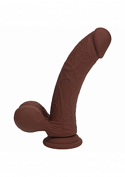 RealRock - Rechargeable - Dual Layered - Liquid Silicone - Vibrating - Curved - Weighted Balls 8\