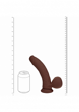 RealRock - Rechargeable - Dual Layered - Liquid Silicone - Vibrating - Curved - Weighted Balls 8\