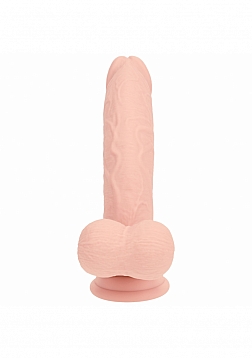 RealRock - Rechargeable - Dual Layered - Liquid Silicone - Vibrating - Curved - Weighted Balls 8\