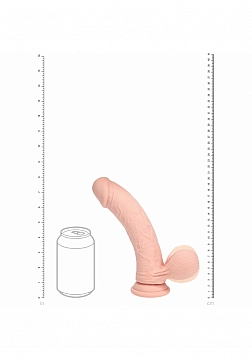 RealRock - Rechargeable - Dual Layered - Liquid Silicone - Vibrating - Curved - Weighted Balls 8\