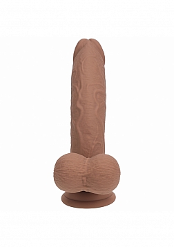 RealRock - Rechargeable - Dual Layered - Liquid Silicone - Vibrating - Curved - Weighted Balls 8\