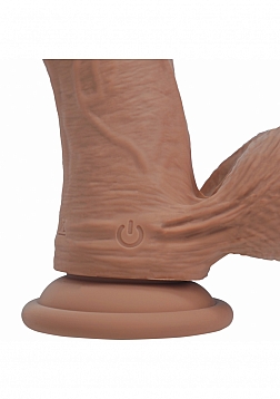 RealRock - Rechargeable - Dual Layered - Liquid Silicone - Vibrating - Curved - Weighted Balls 8\