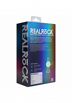 RealRock - Wireless Rechargeable - Remote Control - LED - Vibrating - Regular Straight No Balls 6\