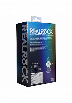 RealRock - Wireless Rechargeable - Remote Control - LED - Vibrating - Regular Straight with Balls 6\