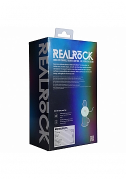 RealRock - Wireless Rechargeable - Remote Control - LED - Vibrating - Regular Straight with Balls 7\