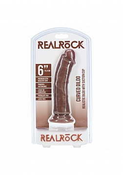 RealRock Realistic Skin - Curved Realistic Dildo with Suction Cup - 6\
