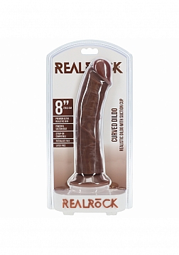 RealRock Realistic Skin - Curved Realistic Dildo with Suction Cup - 8\