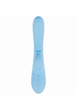VIVE - Andria - LED Rechargeable Dual Motor - G-Spot VIbrating and Tap Clit Stimulator - Blue