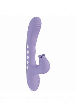 VIVE - Andria - LED Rechargeable Dual Motor - G-Spot VIbrating and Tap Clit Stimulator - Lavender