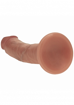 Realrock - Dual Layered - Silicone - Curved Realistic Dildo with Suction Cup 7\