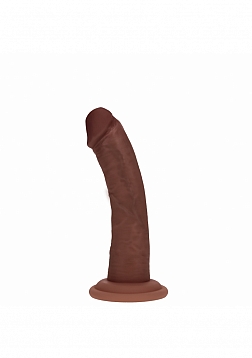 Realrock - Dual Layered - Silicone - Curved Realistic Vibrating Dildo with Suction Cup 6\