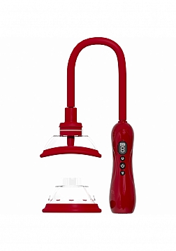 PUMPED - Automatic Rechargeable Vagina and Breast Pump with Rotating & Vibrating Tongue - Red