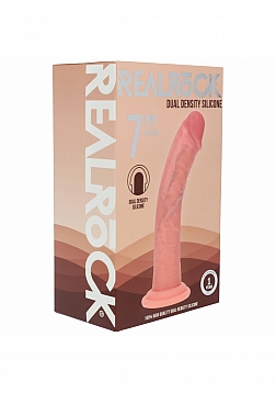 Realrock - Dual Layered - Silicone - Curved Realistic Dildo with Suction Cup 7\