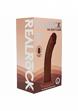 Realrock - Dual Layered - Silicone - Curved Realistic Dildo with Suction Cup 8\