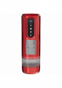 PUMPED - Sensurge - Automatic Rechargeable Heating, Sucking, Thrusting, Vibrating Male Pump - Red