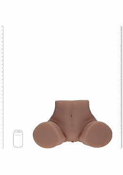 Xkin - Clara Vossin - Dual Entry - TPE Bodyforms Masturbator - 14.1 lbs - Brown