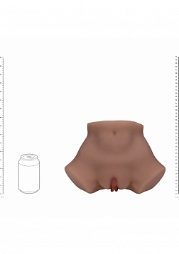 Xkin - Eve Rhodes - Dual Entry - TPE Bodyforms Masturbator - 3.5 lbs - Brown