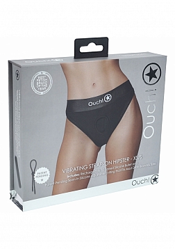 Ouch! Vibrating Strap-on Hipster - Black - XS/S