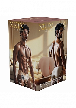 XKIN - Leo Veiron - Male Ass Masturbator + Rechargeable Vibration + Suction + Voice - 2.50 Lbs - Tan
