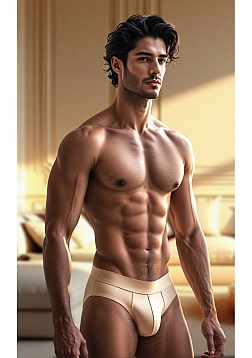XKIN - Leo Veiron - Male Ass Masturbator + Rechargeable Vibration + Suction + Voice - 2.50 Lbs - Tan