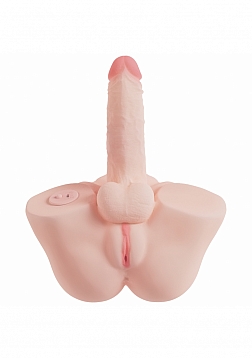 XKIN - Body-Forms - Emerie Avalon - Trans - Posable Rechargeable Vibrating Penis + Suction Vagina - 