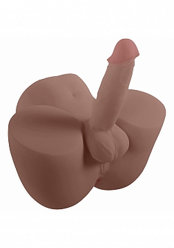 XKIN - Body-Forms - Jaxx Crowe - Dual Density Penis with Rechargeable Vibrating Bullet - 11.40 Lbs -