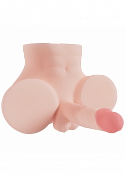 XKIN - Body-Forms - Rocco Malone - Dual Density Penis with Rechargeable Vibrating Bullet - 11.40 Lbs