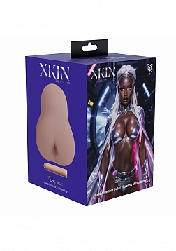 XKIN - Tempest - Female Ass - Masturbator with Rechargeable Vibrating Bullet - 1.40 Lbs - Brown 