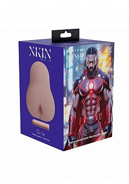XKIN - Saber - Male Ass - Masturbator with Rechargeable Vibrating Bullet - 1.40 Lbs - Brown