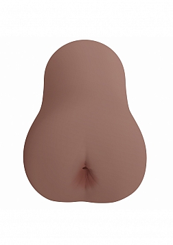 XKIN - Saber - Male Ass - Masturbator with Rechargeable Vibrating Bullet - 1.40 Lbs - Brown