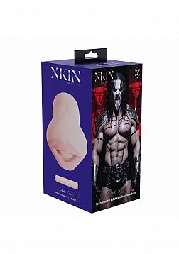 XKIN - Dark Wolf - Male Mouth - Masturbator with Rechargeable Vibrating Bullet - 1.40 Lbs - Vanilla