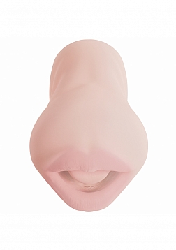 XKIN - Dark Wolf - Male Mouth - Masturbator with Rechargeable Vibrating Bullet - 1.40 Lbs - Vanilla
