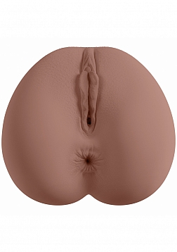 XKIN - Pantheress - Dual Channel Masturbator with Rechargeable Vibrating Bullet - 1.40 Lbs - Brown 