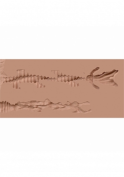 XKIN - Amethyst - Dual Channel Masturbator with Rechargeable Vibrating Bullet - 1.40 Lbs - Tan