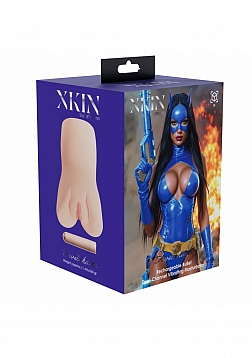 XKIN - Devilshade - Dual Channel Masturbator with Rechargeable Vibrating Bullet - 1.40 Lbs - Tan