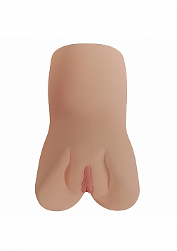 XKIN - Devilshade - Dual Channel Masturbator with Rechargeable Vibrating Bullet - 1.40 Lbs - Tan