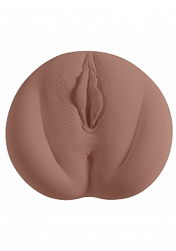 XKIN - Goldess - Dual Channel Masturbator with Rechargeable Vibrating Bullet - 1.40 Lbs - Brown 