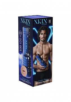 XKIN - Dante Knox - Male Mouth Torch Masturbator - Rechargeable Vibrating - Metallic Blue - 590g - T